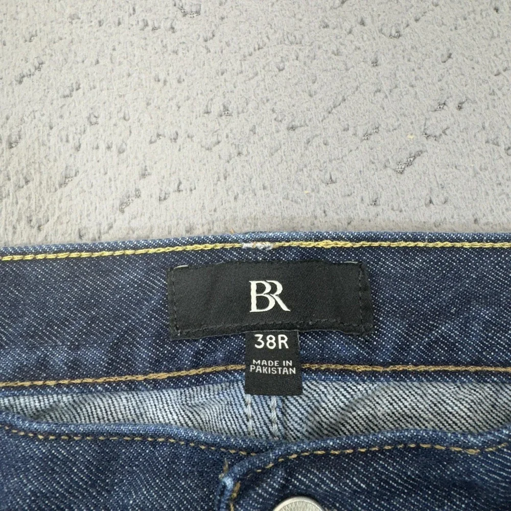 Banana Republic Jeans Mens 38x28 Blue Straight Relaxed Fit Dark Denim Zip Fly